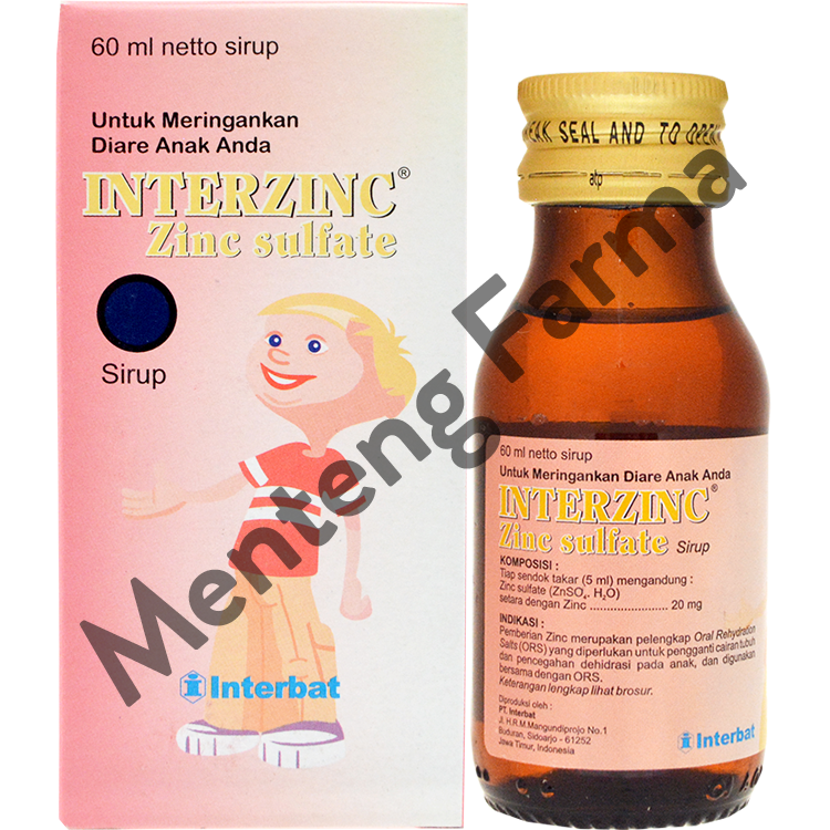 Interzinc Sirup 60 mL - Obat Diare Anak - Menteng Farma