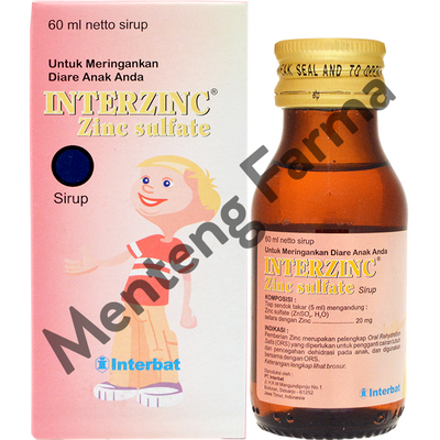 Interzinc Sirup 60 mL - Obat Diare Anak - Menteng Farma