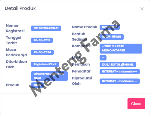 Interzinc Sirup 60 mL - Obat Diare Anak - Menteng Farma