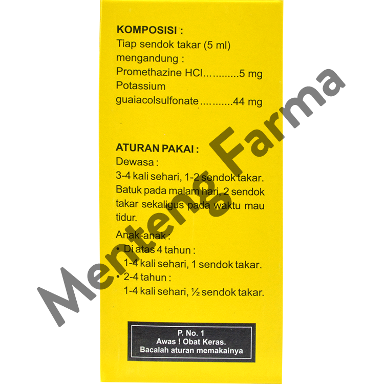 Prome Sirup 60 mL - Obat Batuk Alergi - Menteng Farma