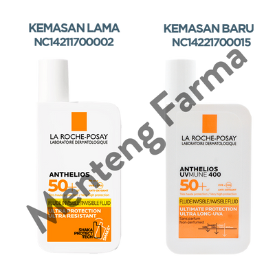 La Roche Posay Anthelios Invisible Fluid SPF50+ 50 mL - Tabir Surya Cair Tahan Air dan Keringat - Menteng Farma