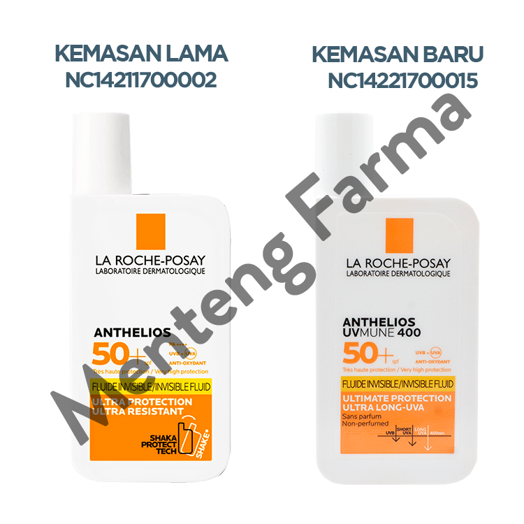 La Roche Posay Anthelios Invisible Fluid SPF50+ 50 mL - Tabir Surya Cair Tahan Air dan Keringat - Menteng Farma