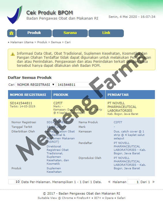 C2FIT 4 Tablet - Suplemen Vitamin C - Menteng Farma