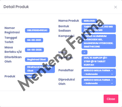 Berlosid 10 Tablet - Obat Maag - Menteng Farma