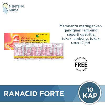 Ranacid Forte 10 Kaplet - Obat Sakit Maag - Menteng Farma