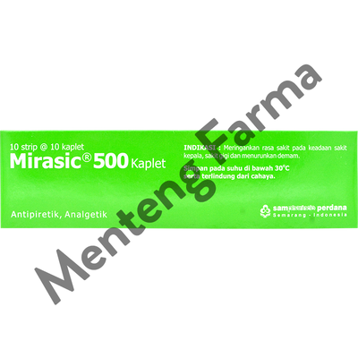 Mirasic 500 mg 10 Kaplet - Pereda Demam dan Nyeri - Menteng Farma