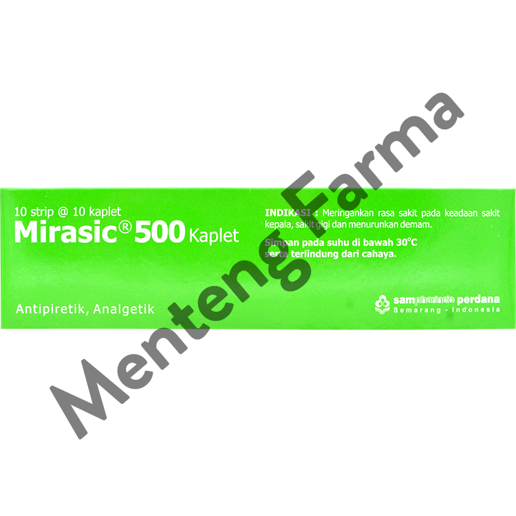 Mirasic 500 mg 10 Kaplet - Pereda Demam dan Nyeri - Menteng Farma