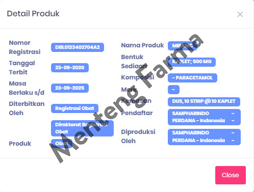 Mirasic 500 mg 10 Kaplet - Pereda Demam dan Nyeri - Menteng Farma