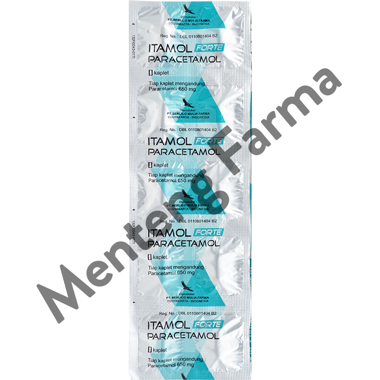 Itamol Forte 650 mg 10 Kaplet - Obat Nyeri dan Demam - Menteng Farma