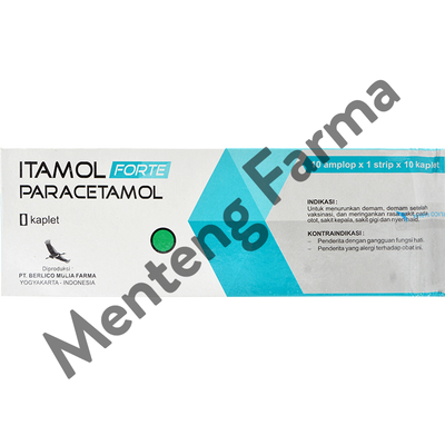 Itamol Forte 650 mg 10 Kaplet - Obat Nyeri dan Demam - Menteng Farma
