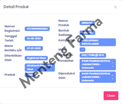 Megatic Gel 20 gr - Gel Pereda Nyeri - Menteng Farma