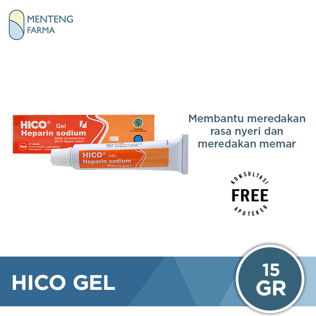 Hico Gel 15 g - Gel untuk Luka Memar - Menteng Farma