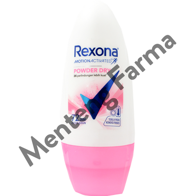 Rexona Anti-Perspirant Deodorant Roll On Powder Dry 45 ML - Tetap Kering dan Segar 48 Jam - Menteng Farma