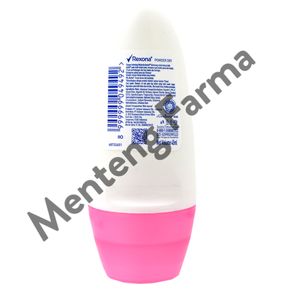 Rexona Anti-Perspirant Deodorant Roll On Powder Dry 45 ML - Tetap Kering dan Segar 48 Jam - Menteng Farma