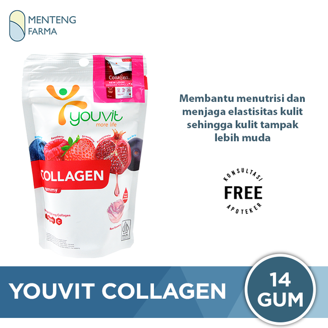 Youvit Collagen 14 Gummies - Gummy Kolagen Anti Aging - Menteng Farma