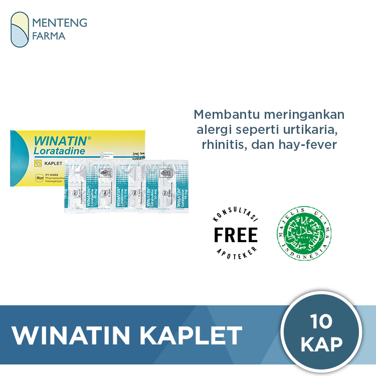 Winatin 10 Kaplet - Obat Alergi Rinitis - Menteng Farma